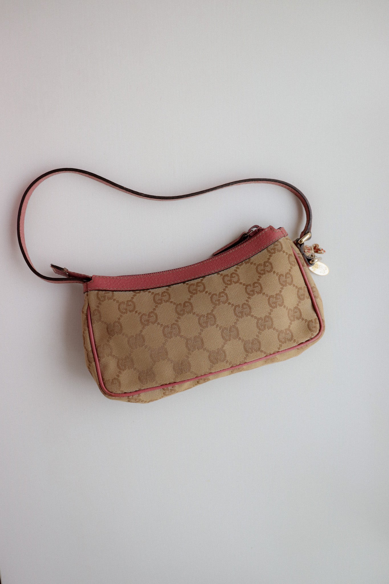 Vintage Gucci Mini Shoulder Bag Monogram Pochette with Bag