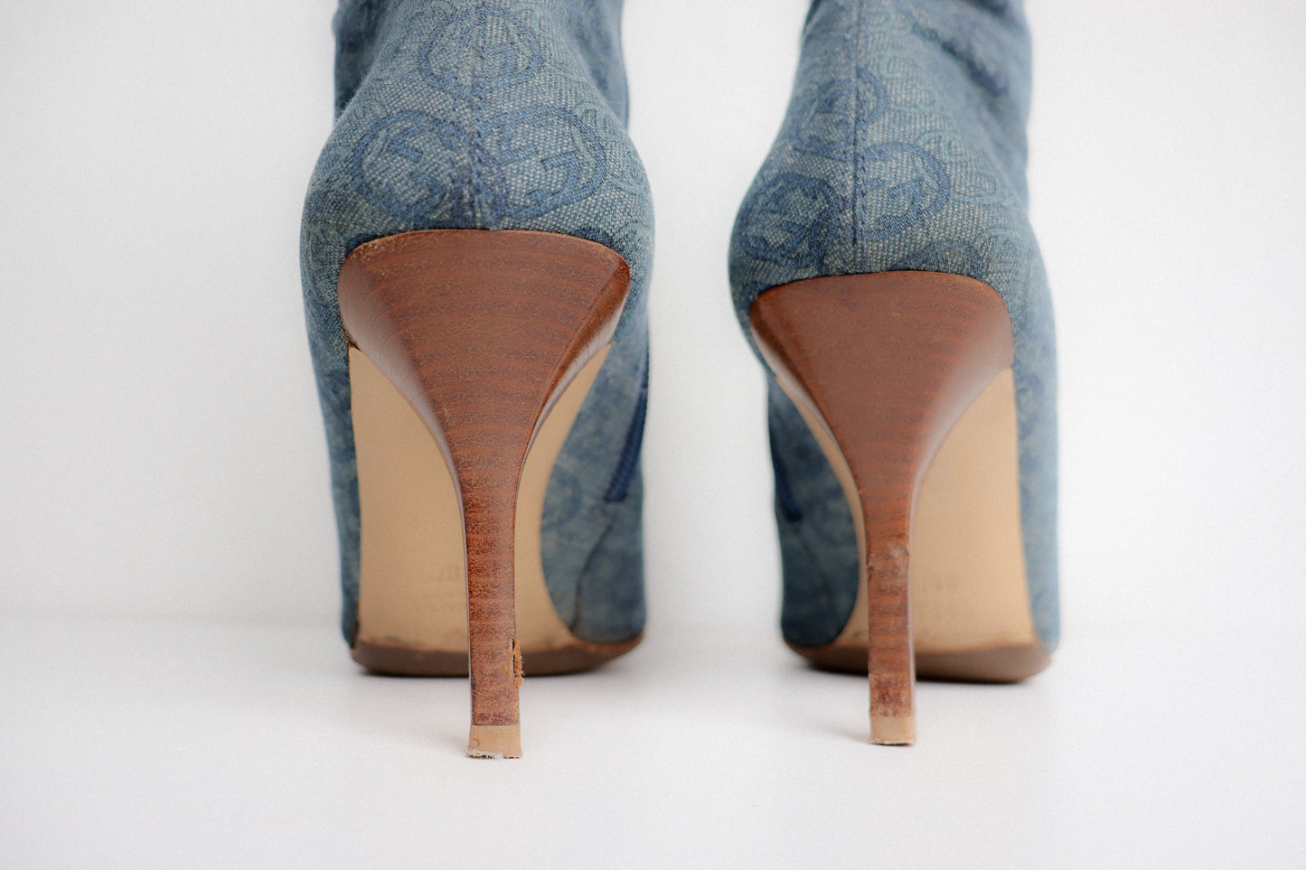 Vintage Gucci Denim Ankle Boots 38