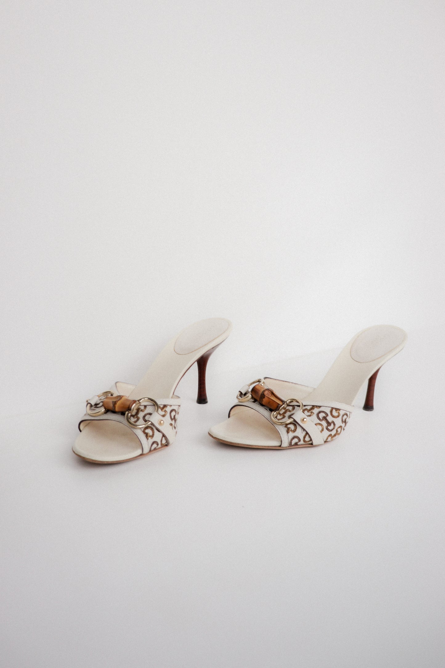 Vintage Gucci Horsebit Bamboo Mules 36.5