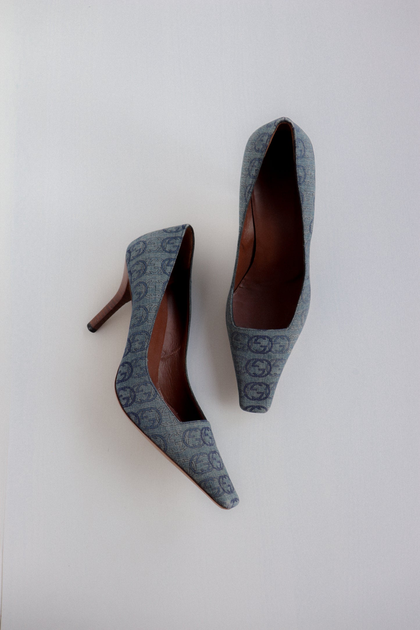Vintage Gucci Denim Heels 37