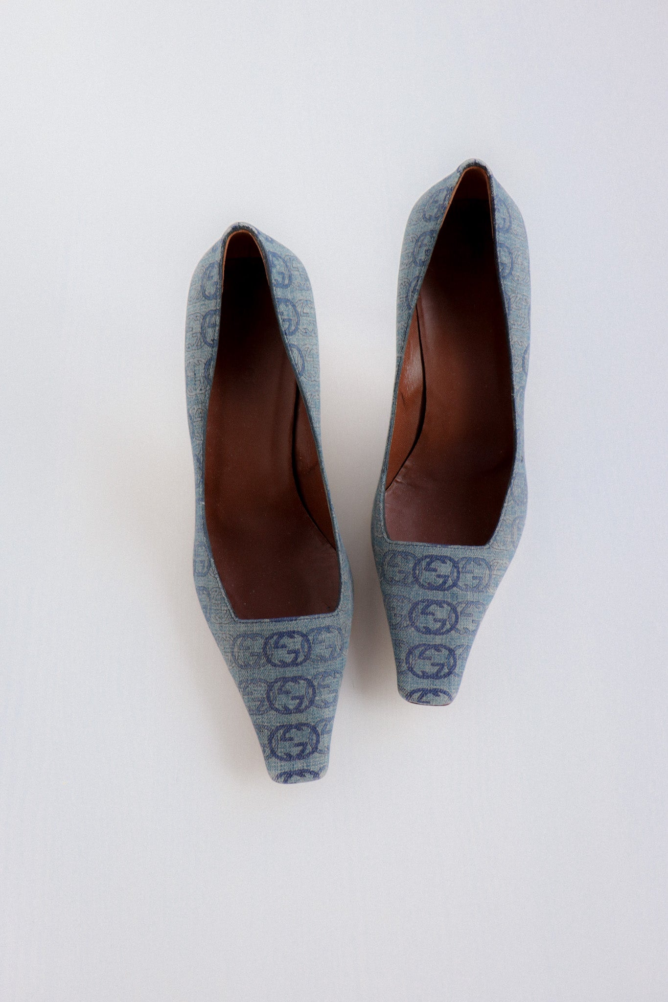 Vintage Gucci Denim Heels 37