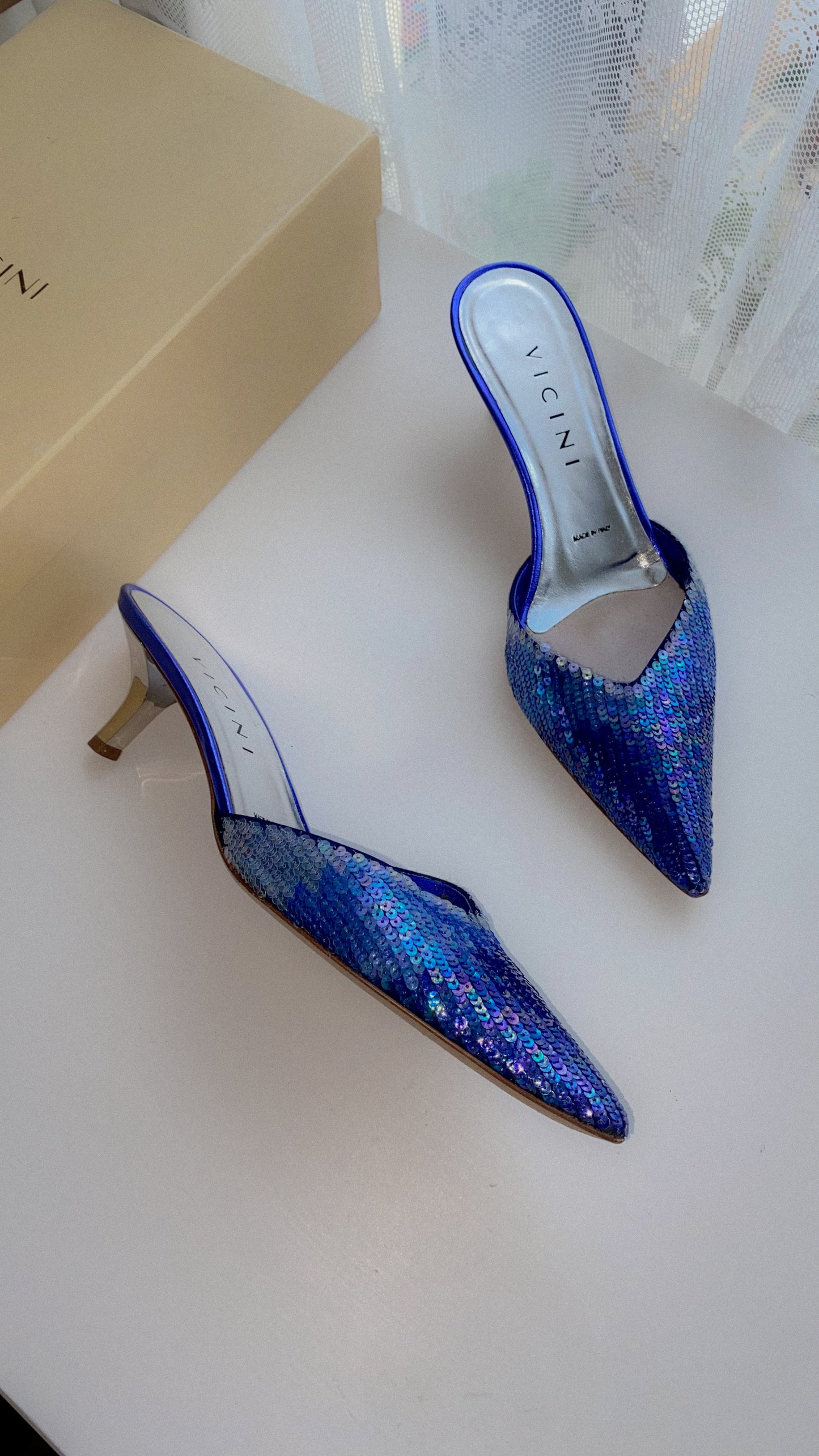 Vintage Vicini Mermaid Mules 39