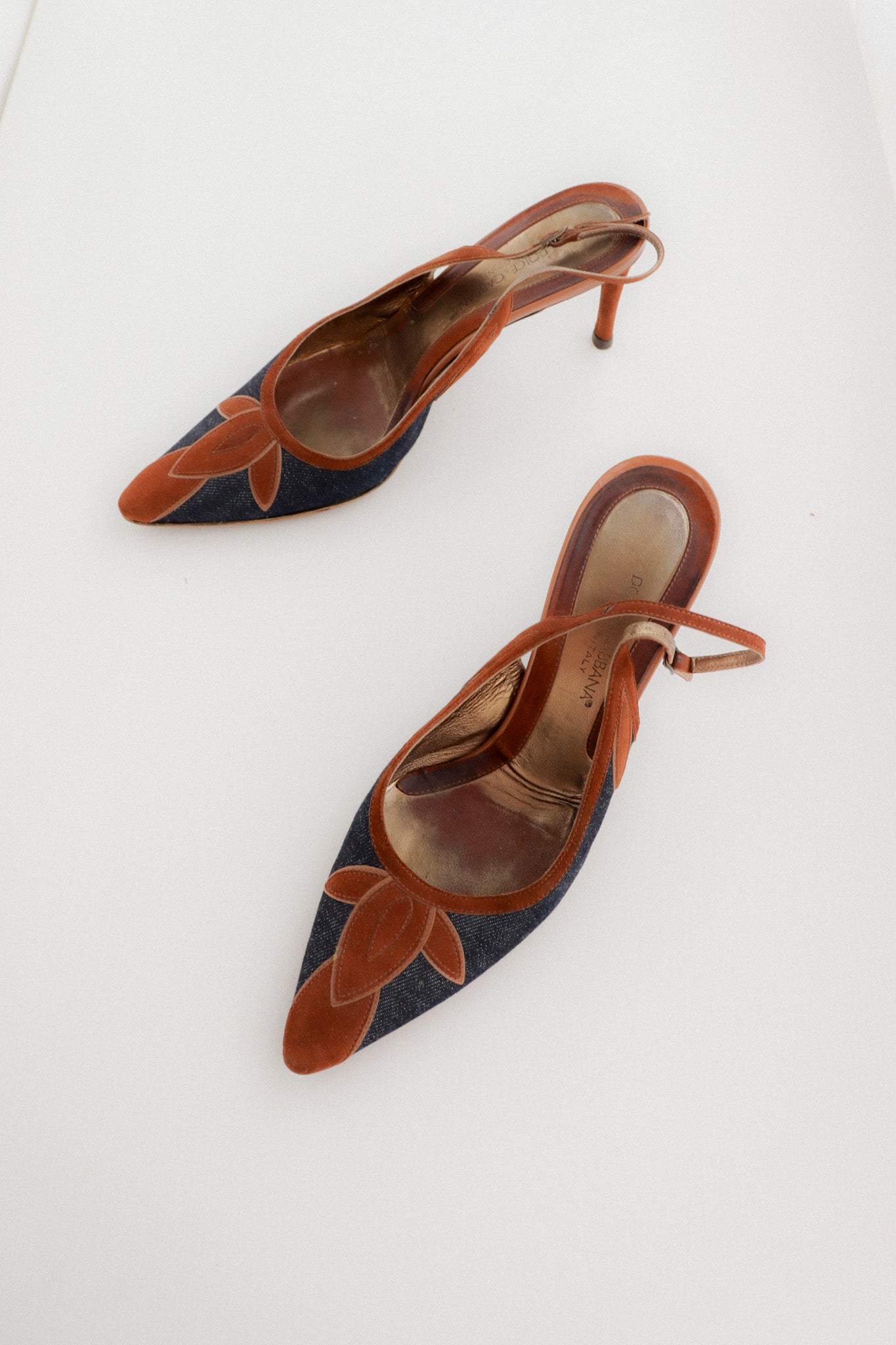 Vintage Dolce&Gabbana Slingback Kitten Heels 38