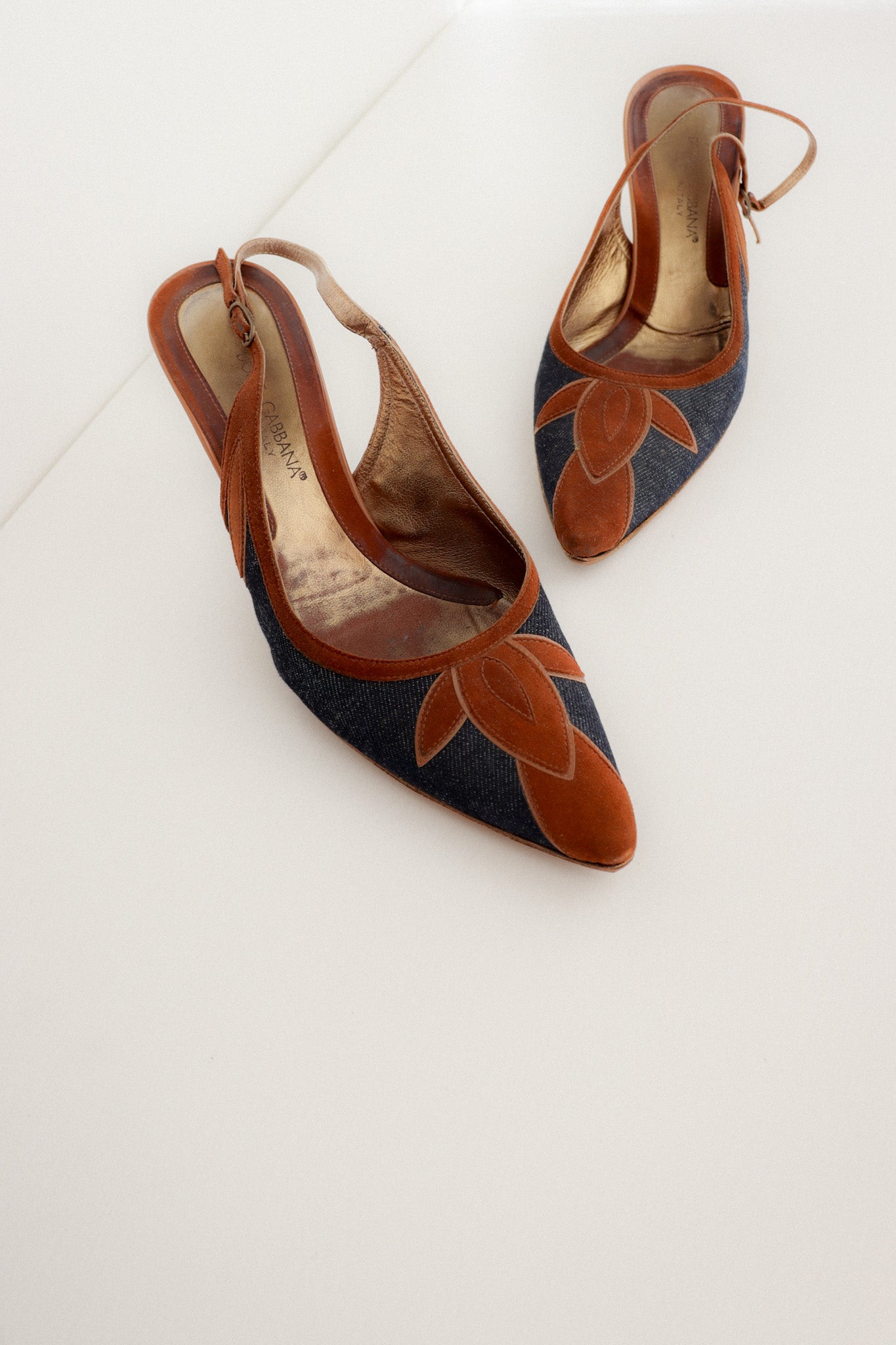 Vintage Dolce&Gabbana Slingback Kitten Heels 38