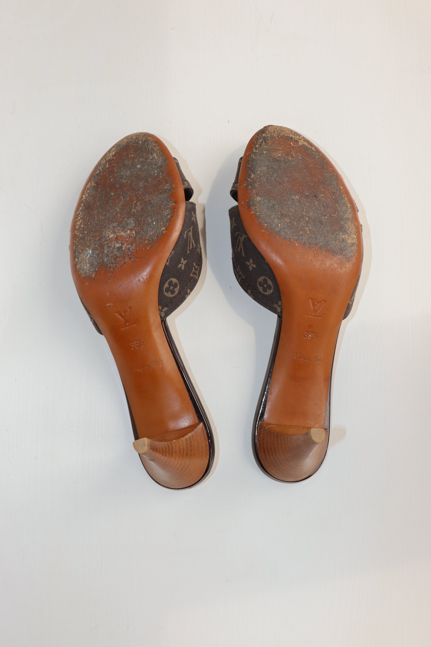 Vintage Louis Vuitton Denim Mules 38.5
