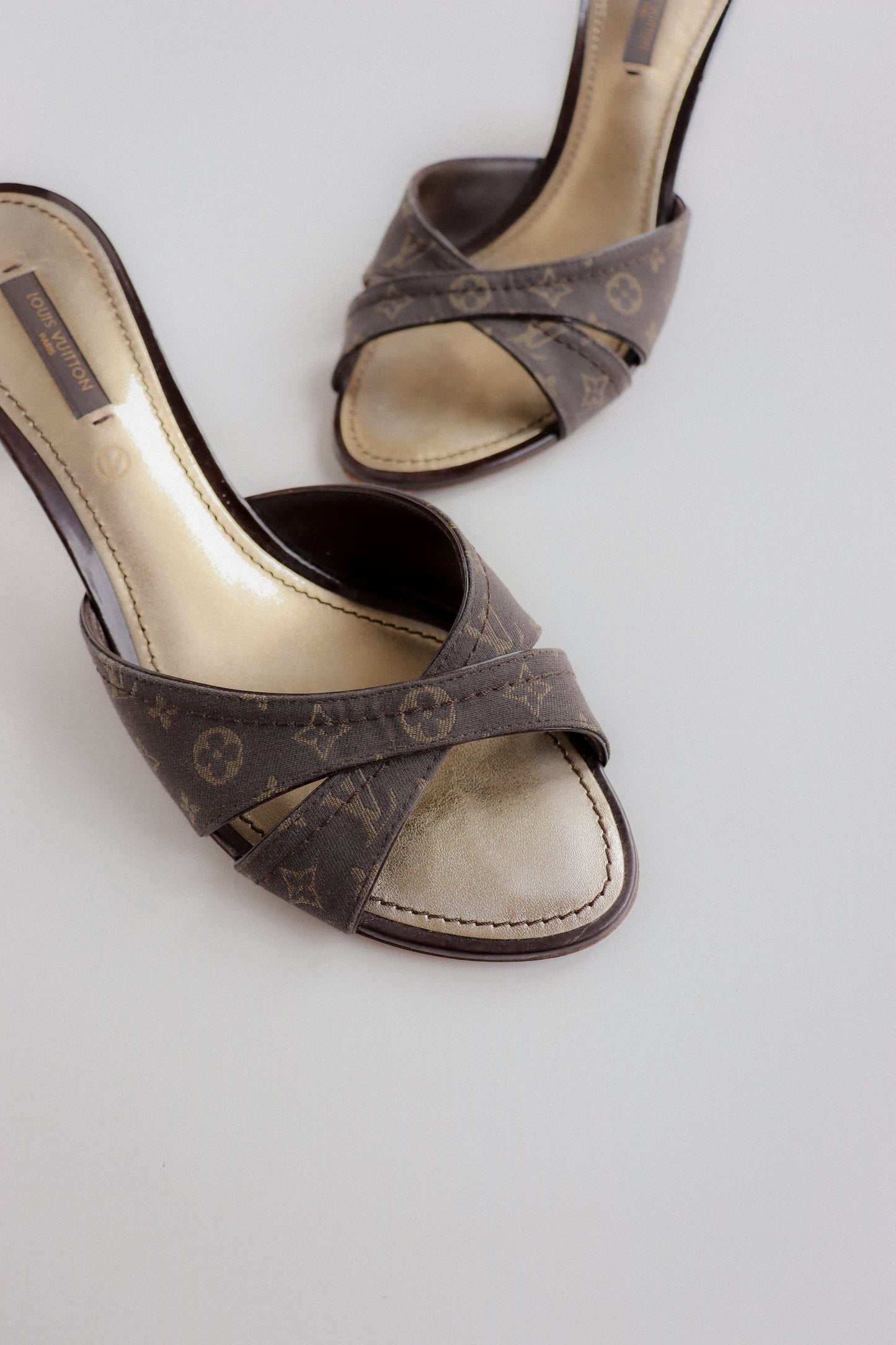 Vintage Louis Vuitton Denim Mules 38.5