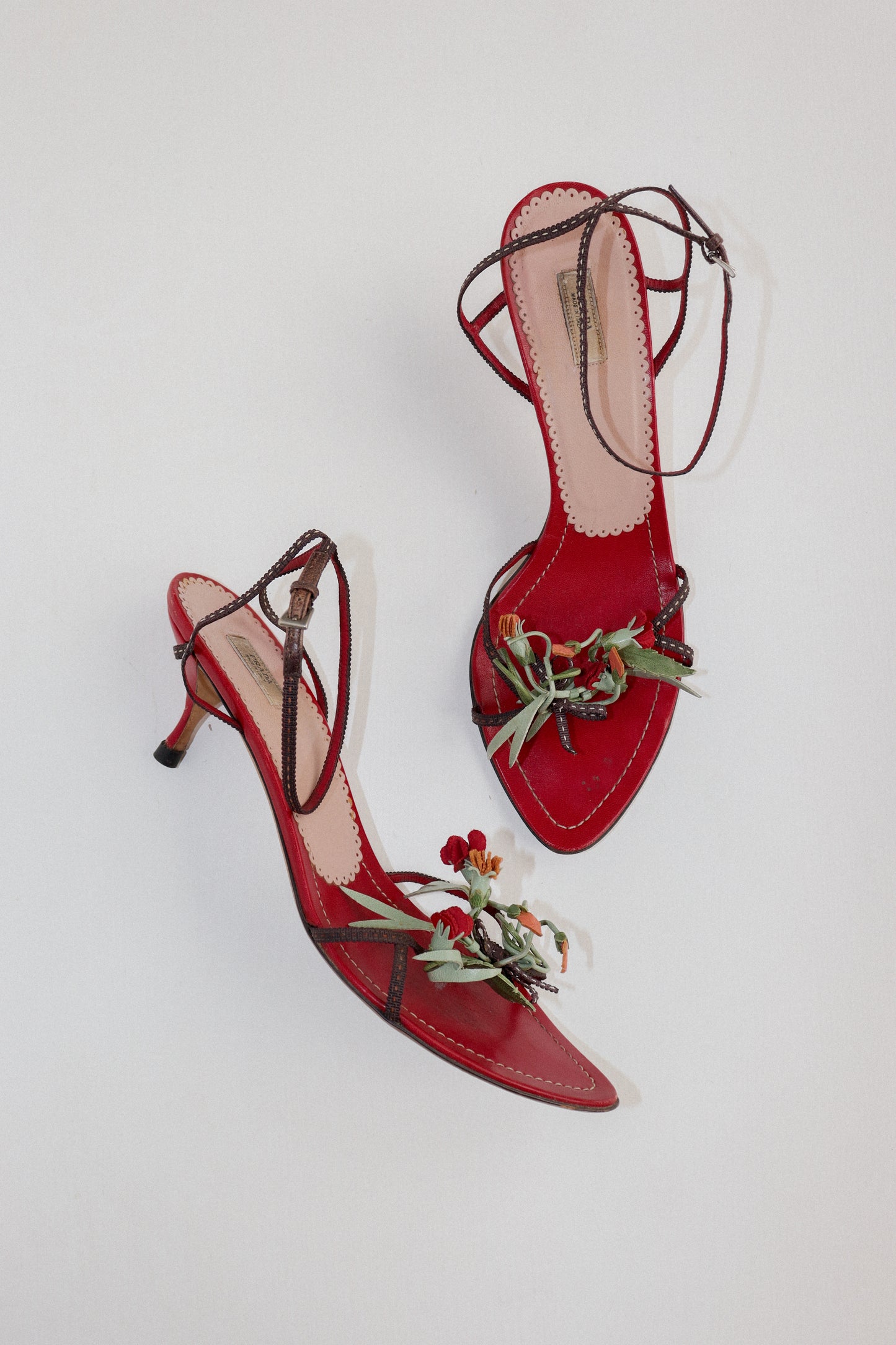 Vintage Prada Rose Sandals 40