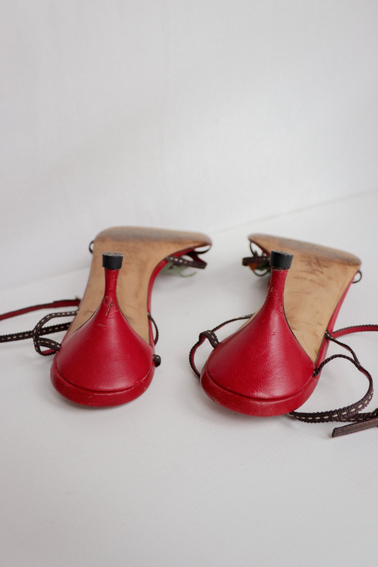 Vintage Prada Rose Sandals 40
