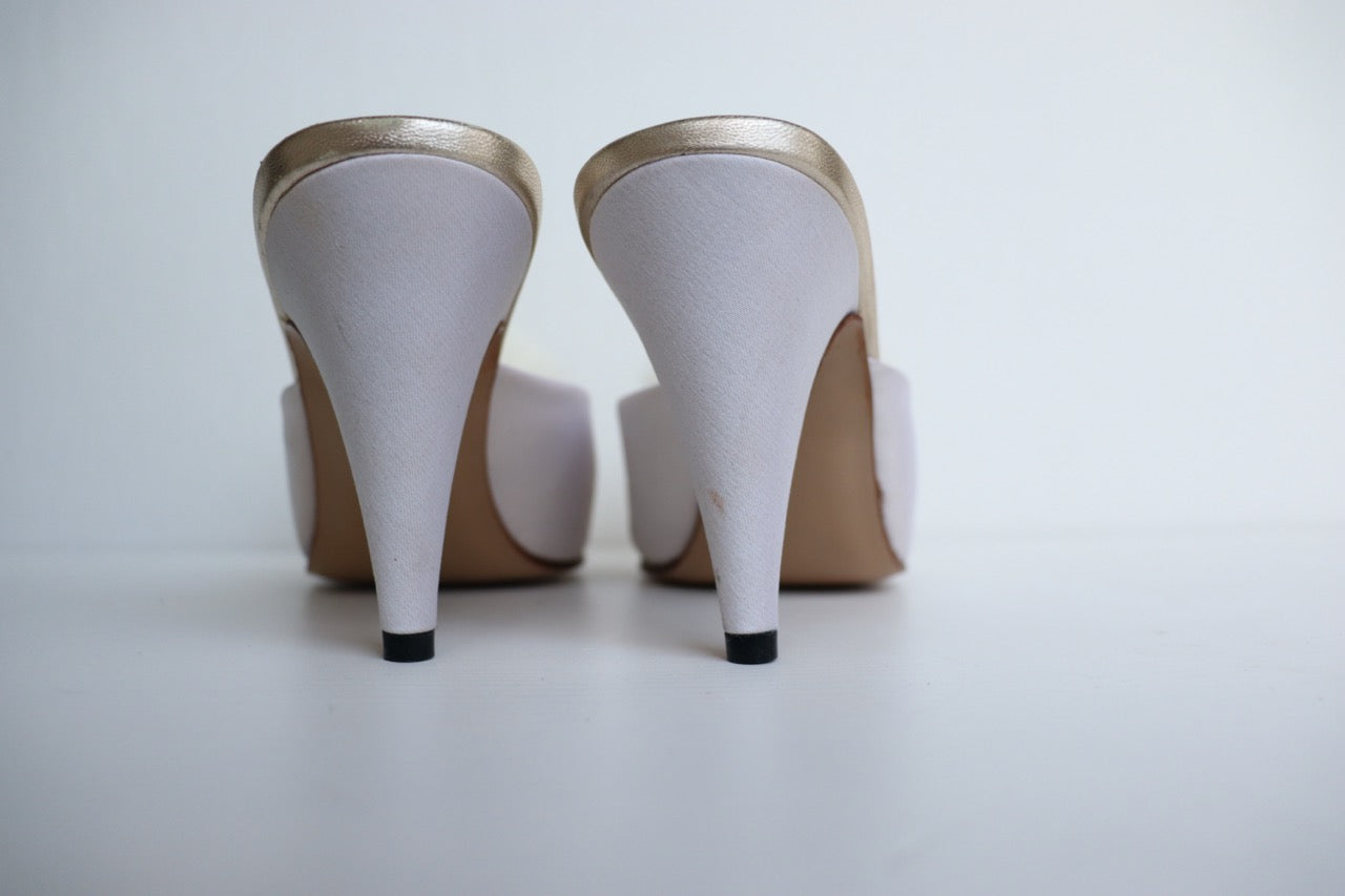 Vintage Charles Jourdan Pompom Mules EU 38