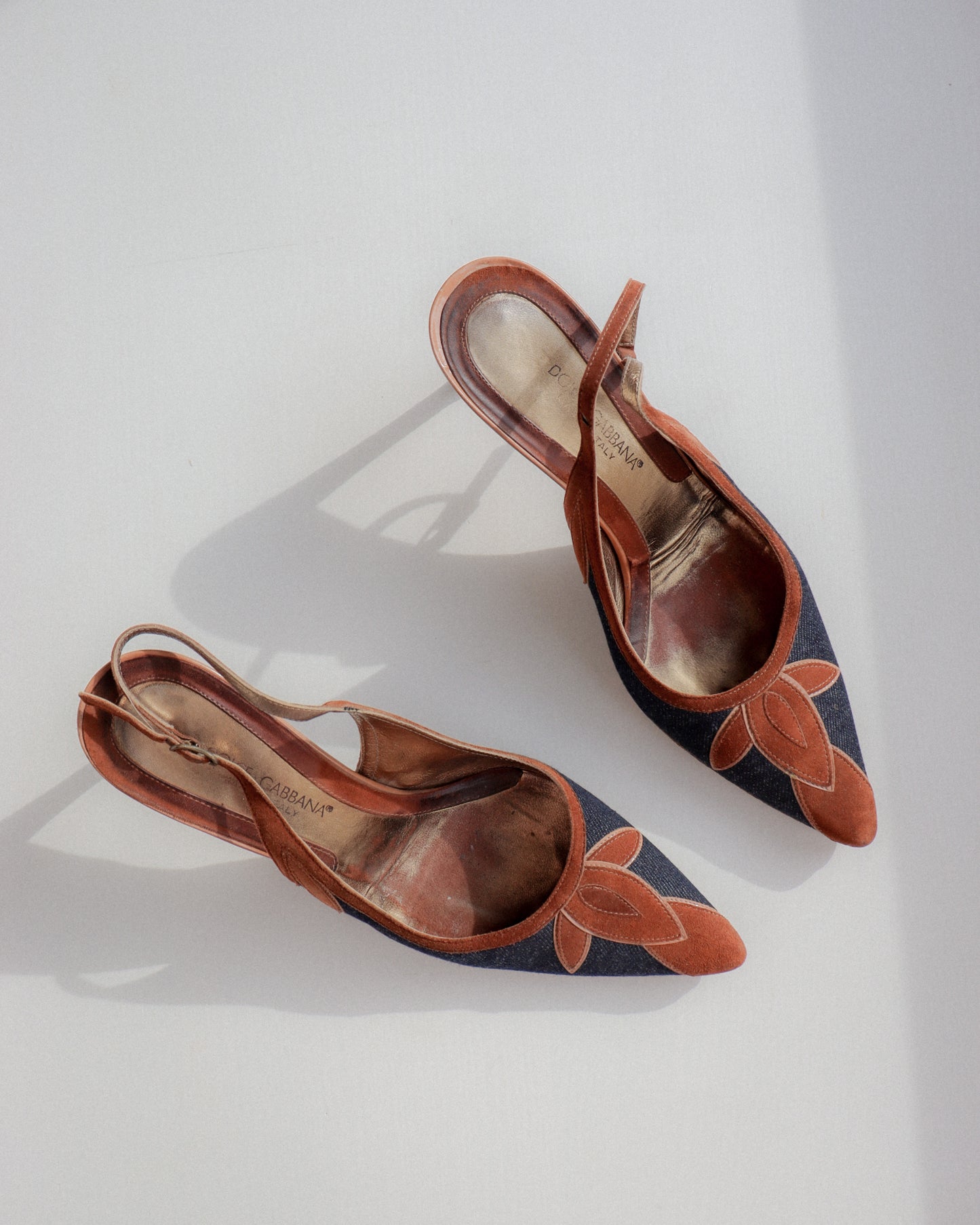 Vintage Dolce&Gabbana Slingback Kitten Heels 38