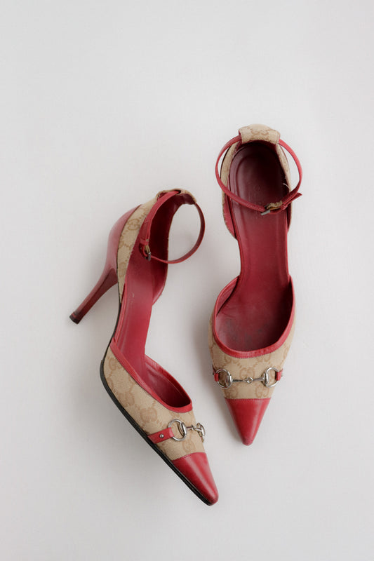 Vintage Gucci Horsebit Heels 38.5