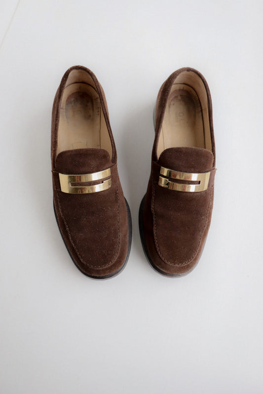 Vintage Gucci Suede Loafer 37.5