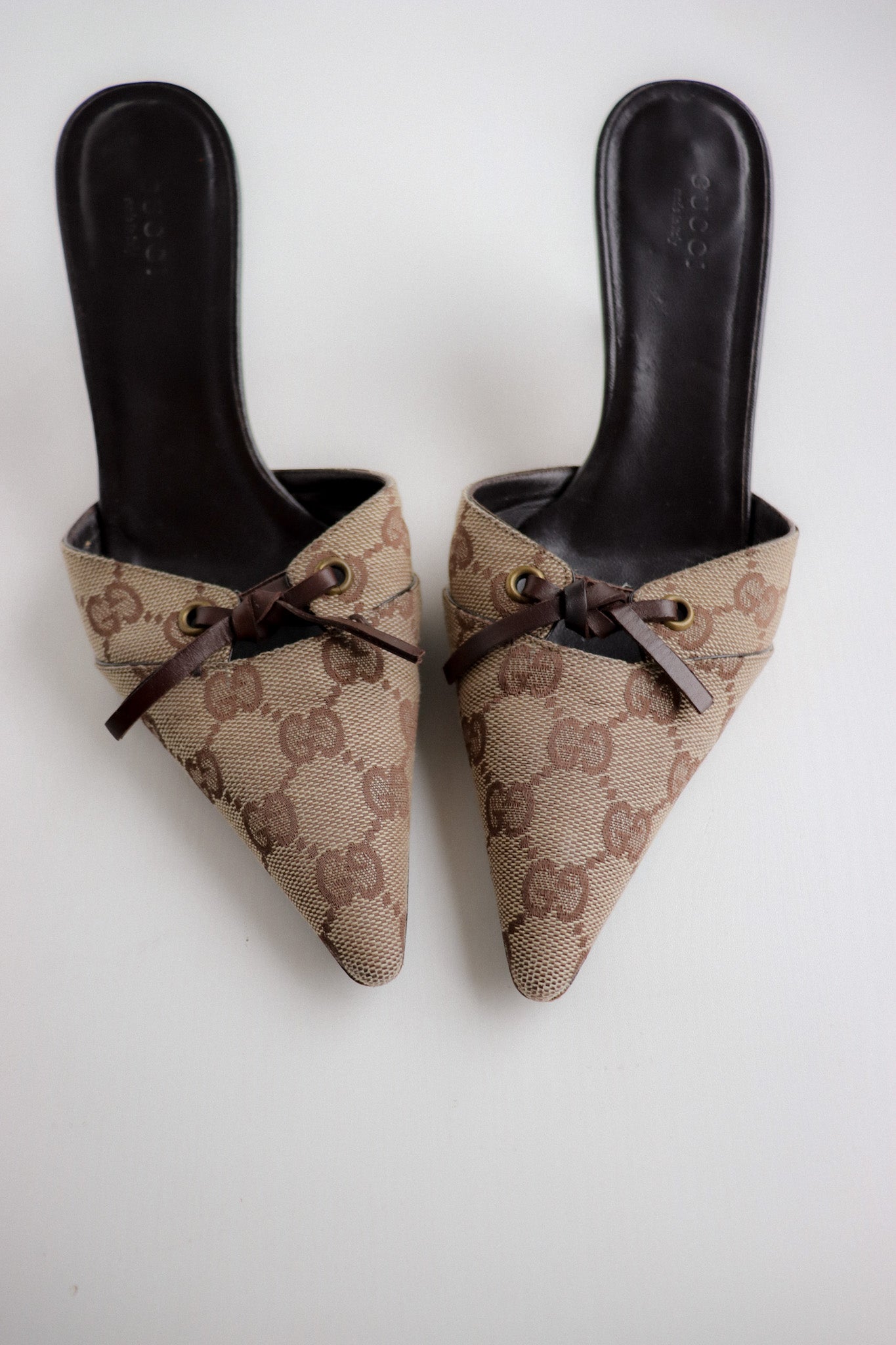 Vintage Gucci Bow Mules 37