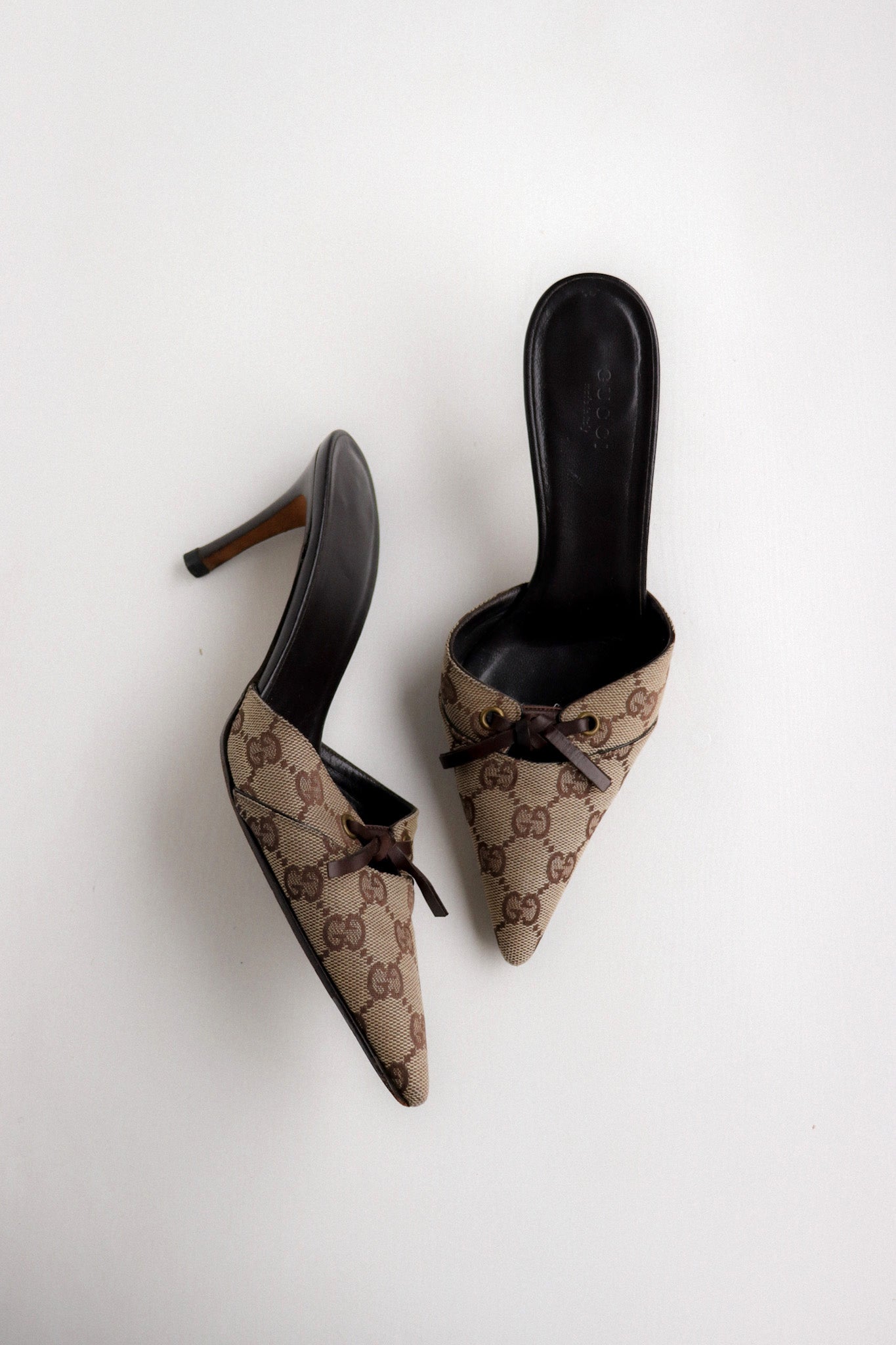 Vintage Gucci Bow Mules 37