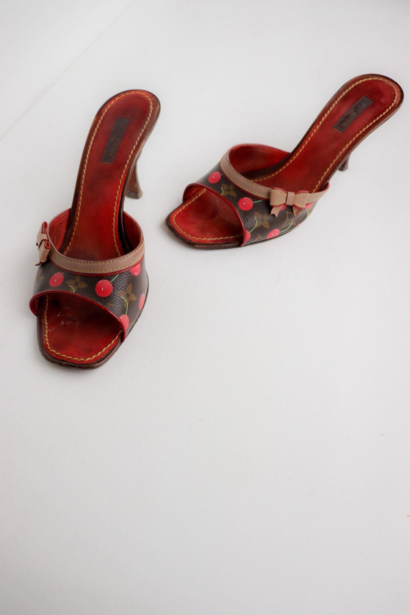 Vintage Louis Vuitton x Murakami Cherry Mules 39