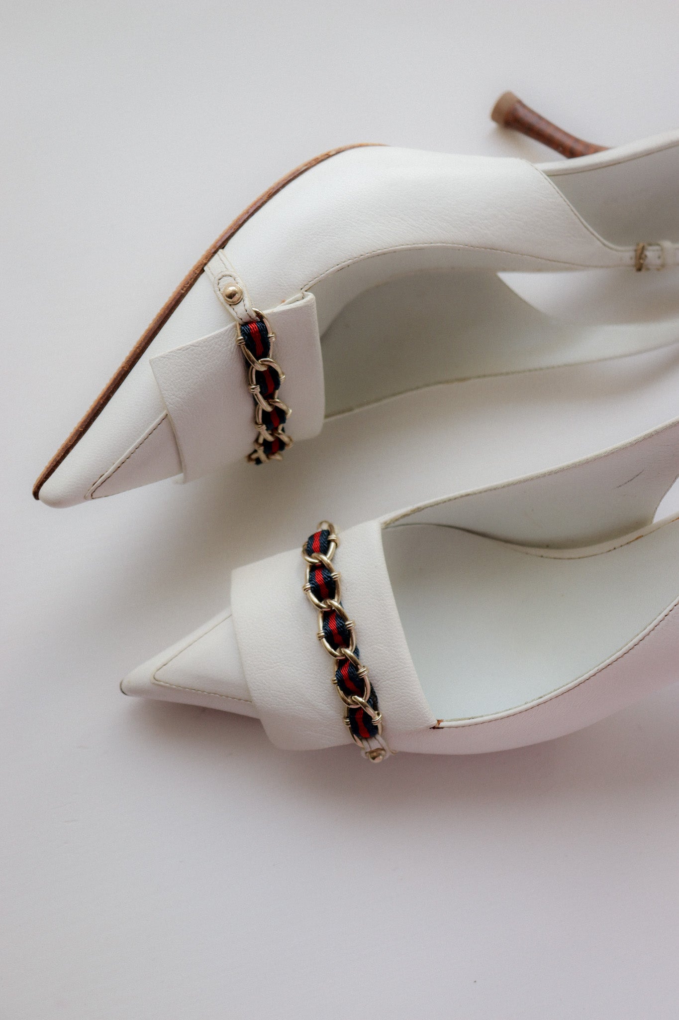 Vintage Gucci Chain Slingbacks 36