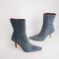 Vintage Gucci Denim Ankle Boots 38