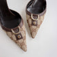 Vintage Gucci Monogram Mules 38.5