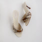 Vintage Gucci Horsebit Bamboo Mules 38