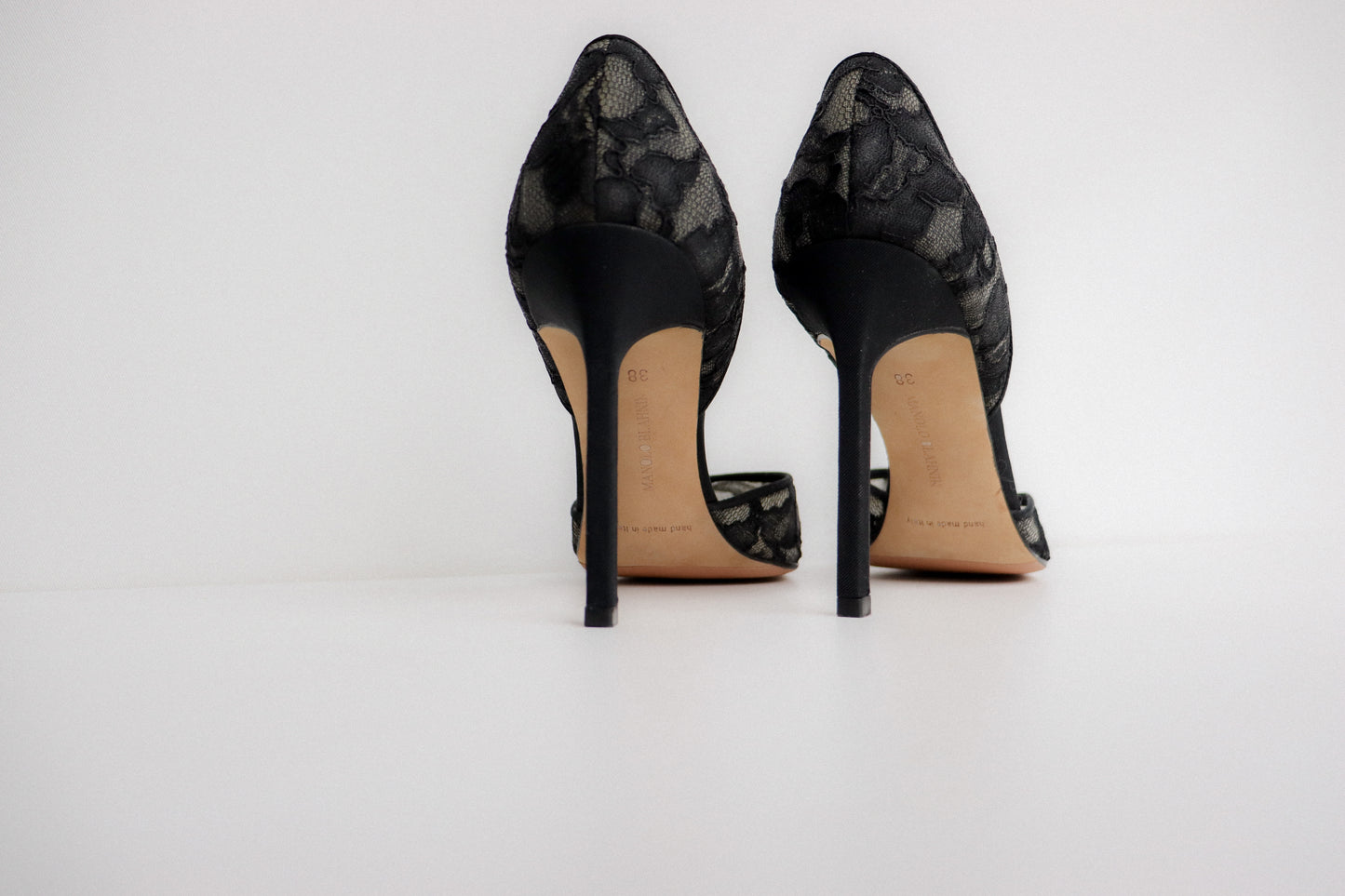 Vintage Manolo Blahnik Lace Heels 38