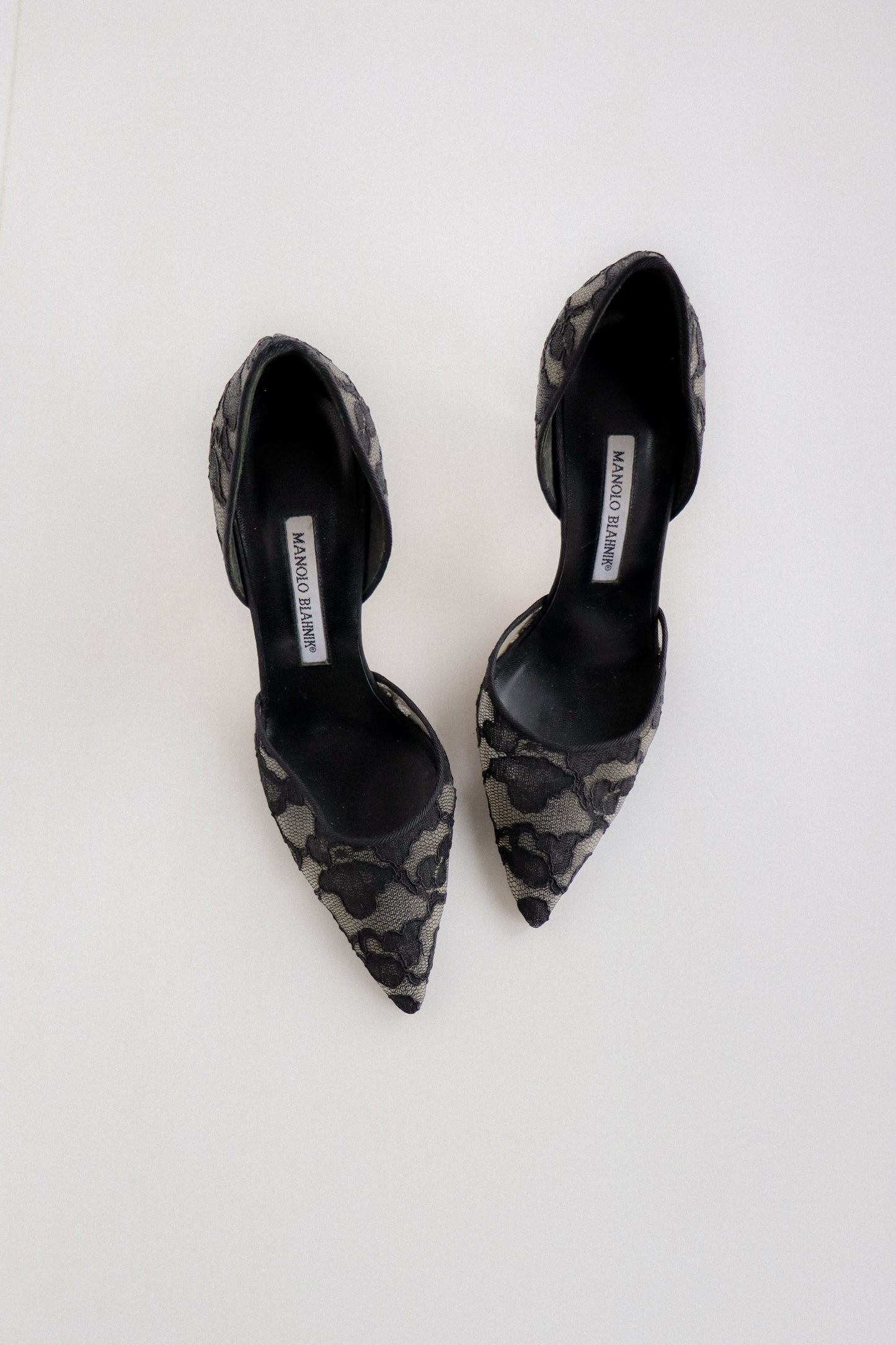 Vintage Manolo Blahnik Lace Heels 38