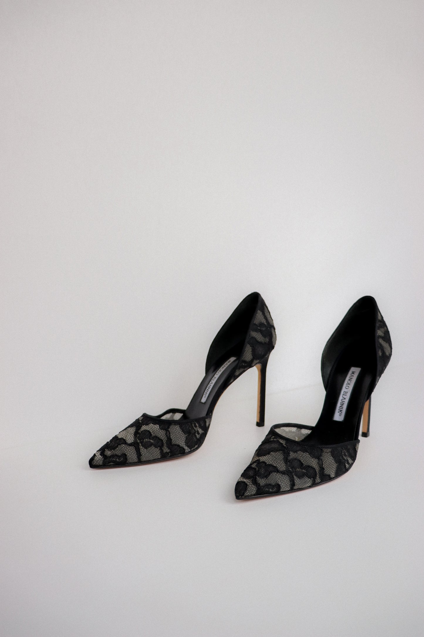 Vintage Manolo Blahnik Lace Heels 38