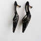 Vintage Manolo Blahnik Lace Mules 37.5