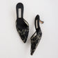 Vintage Manolo Blahnik Lace Mules 37.5