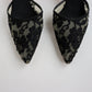 Vintage Manolo Blahnik Lace Mules 37.5