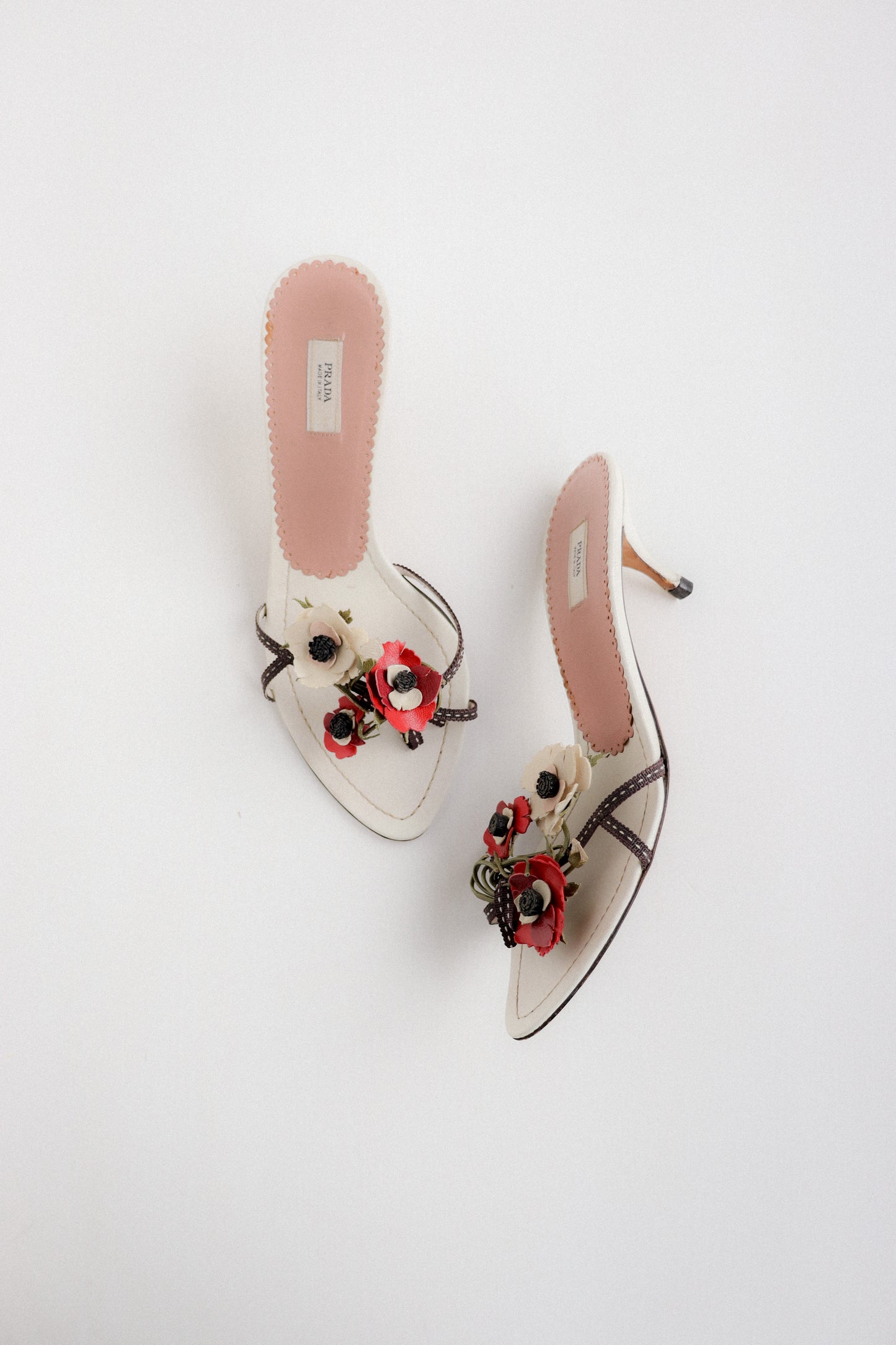 Vintage Prada Poppy Mules 36