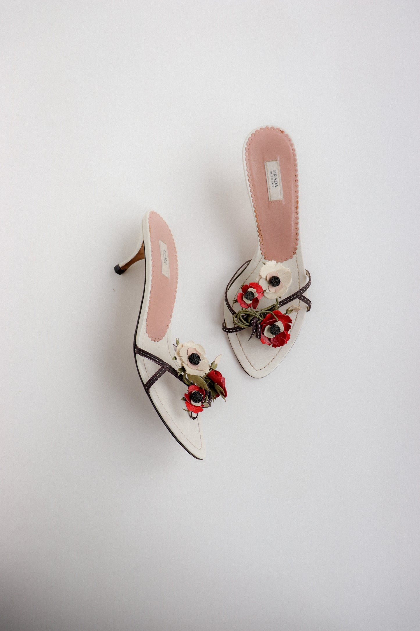 Vintage Prada Poppy Mules 36