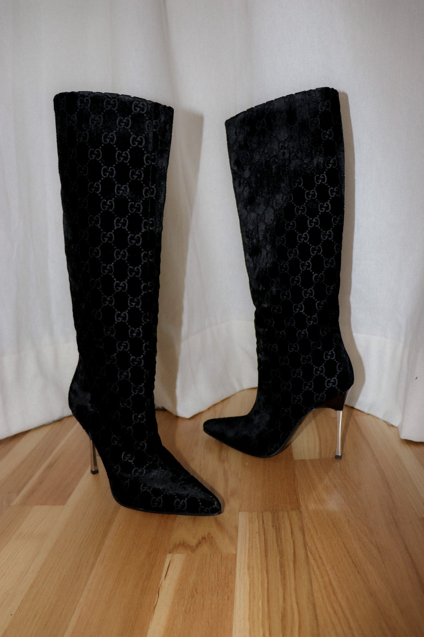 Vintage Gucci Velvet Boots Tom Ford Fall 1997 - 36.5