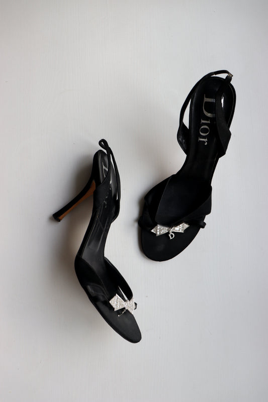 Vintage Dior Bow Sandals 39.5