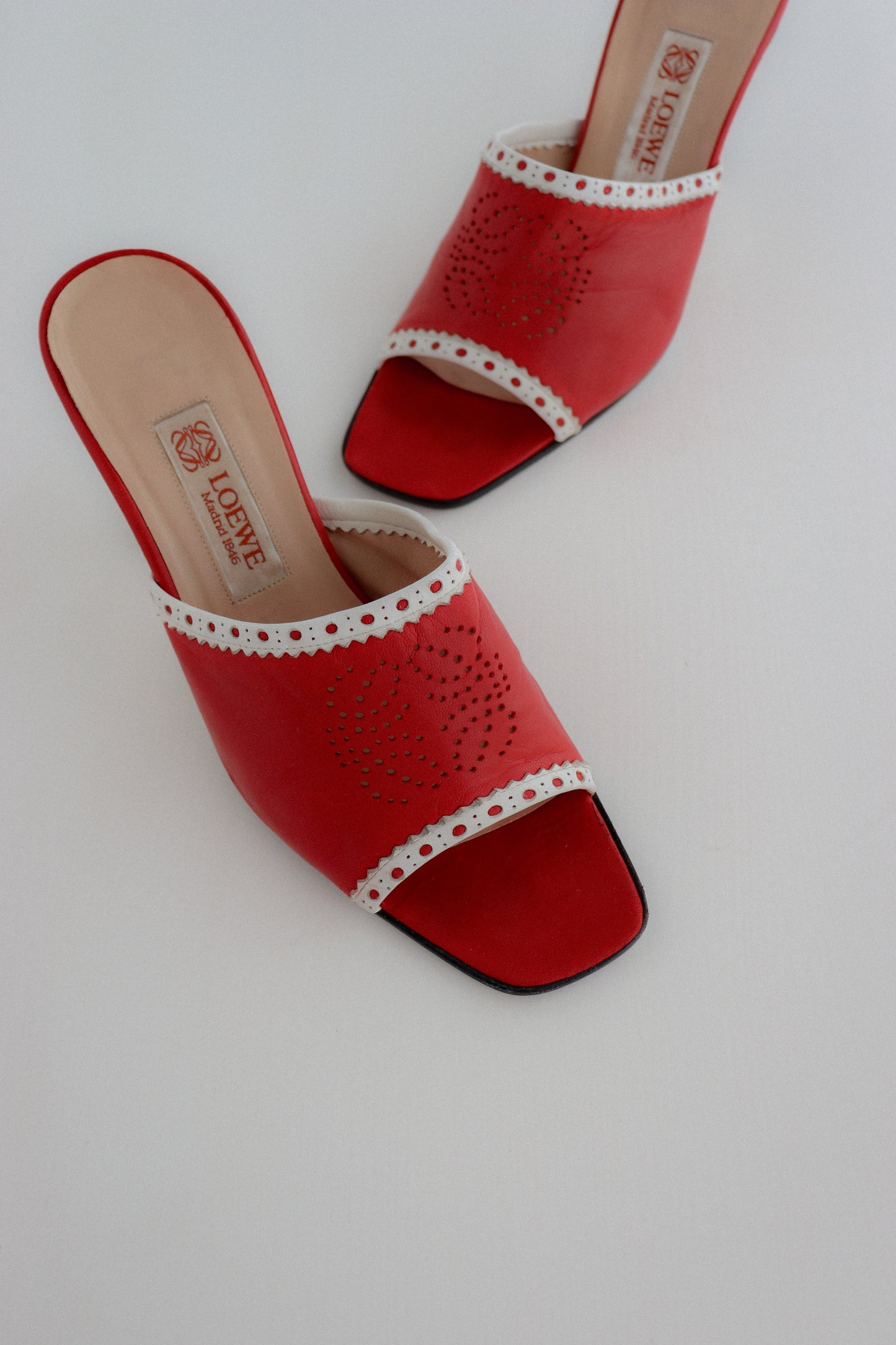 Vintage Loewe Anagram Mules 36