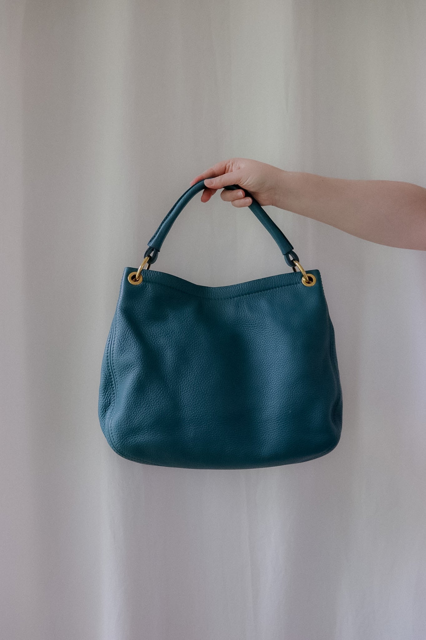 Vintage Miu Miu Teal Hobo Bag