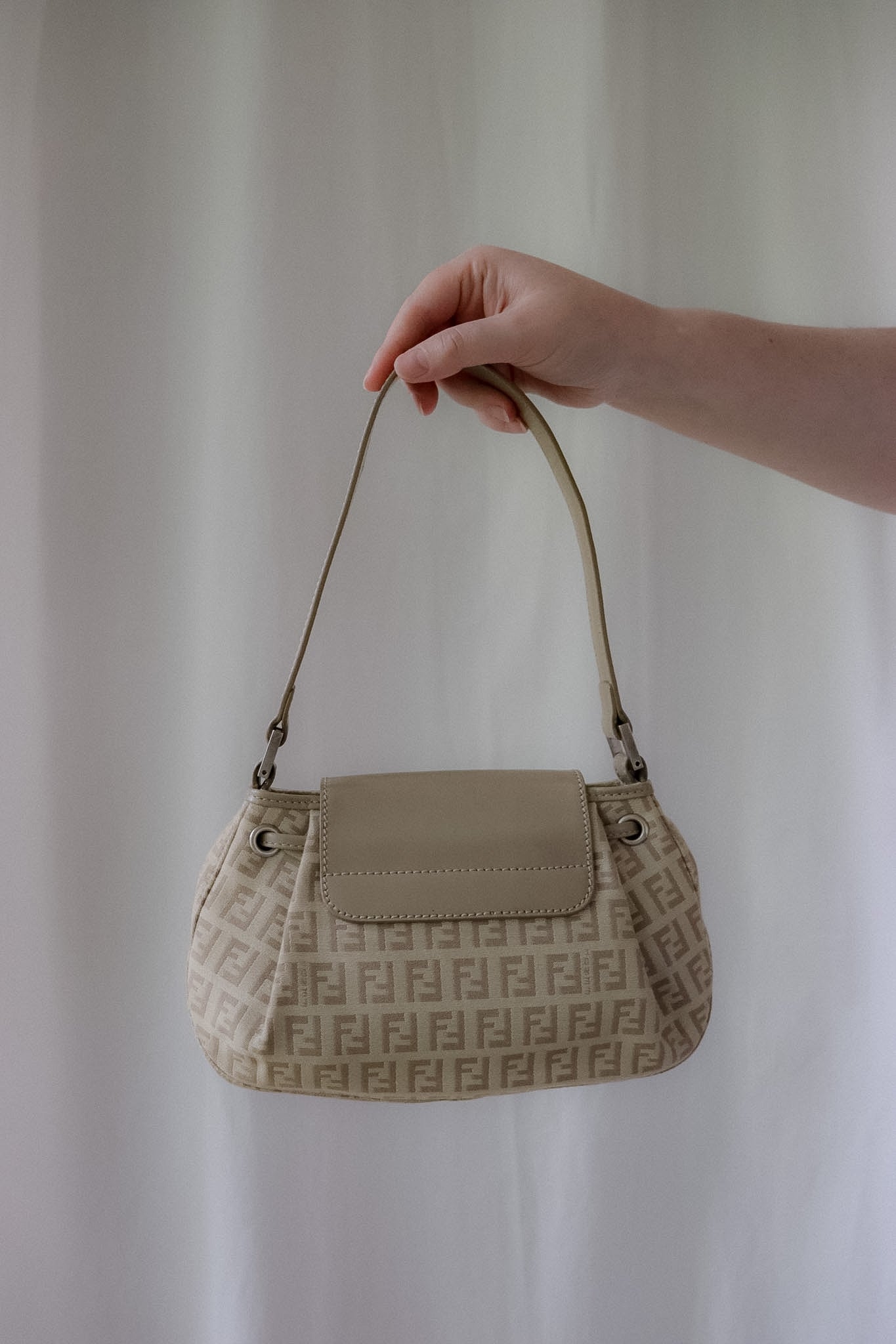 Vintage Fendi Zucchino Flap Bag