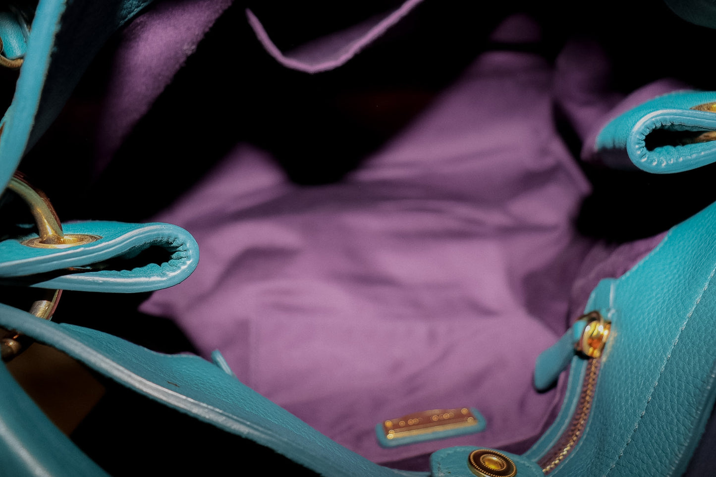 Vintage Miu Miu Teal Hobo Bag