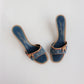 Vintage Louis Vuitton Denim Mules 38.5