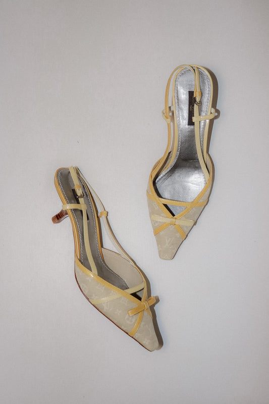 Vintage Louis Vuitton Kitten Heels 37