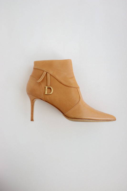 Vintage Dior Saddle Ankle Boots 40.5
