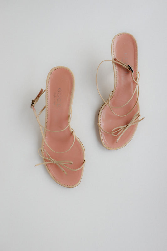 Vintage Gucci Bow Sandals 36