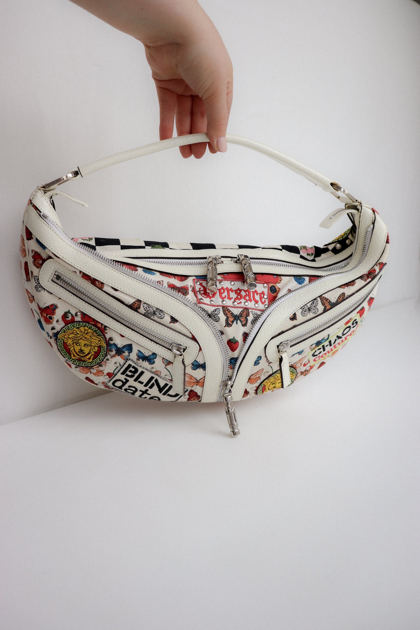 Vintage Versace Chaos Couture Half Moon Bag