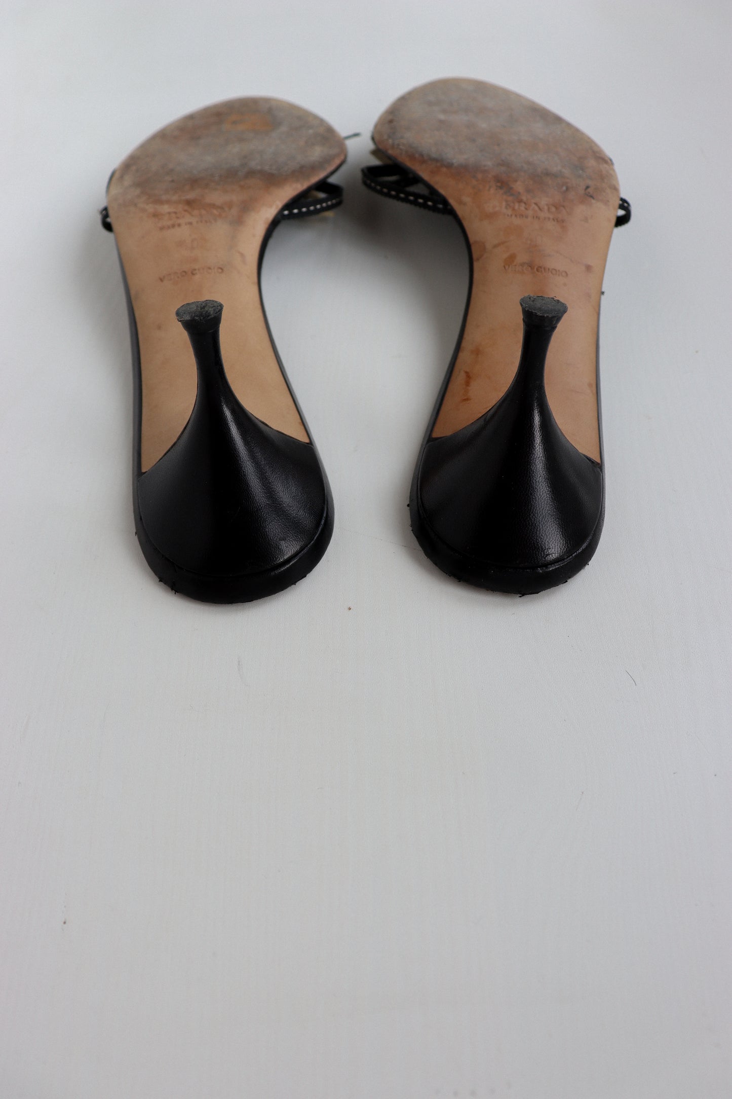 Vintage Prada Daisy Kitten Heels 40