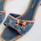 Vintage Louis Vuitton Denim Mules 38.5