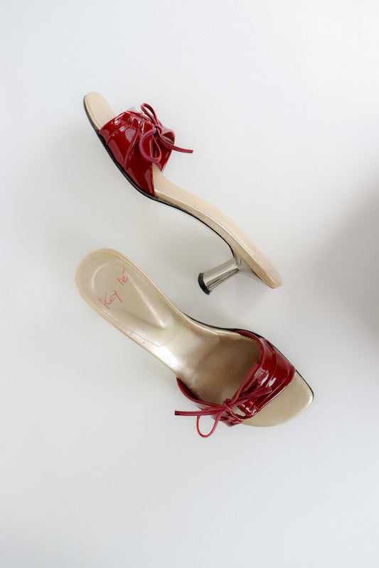 Vintage Keyté Red Kitten Heels 37.5