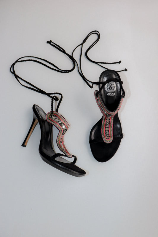 Vintage Versace Boho Heels 37