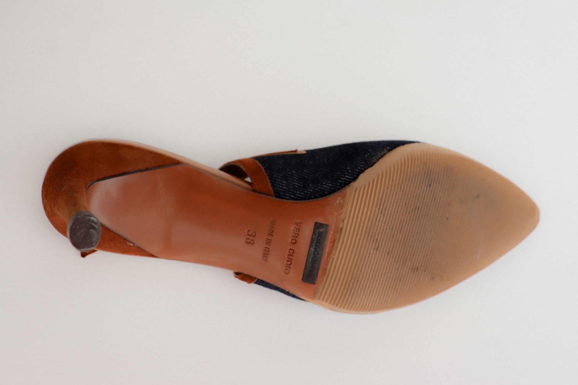 Louis Vuitton Authentic Vintage Kitten Heels Sandals Slides Women size 38