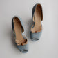 Vintage Gucci Denim Wedge Sandals 39