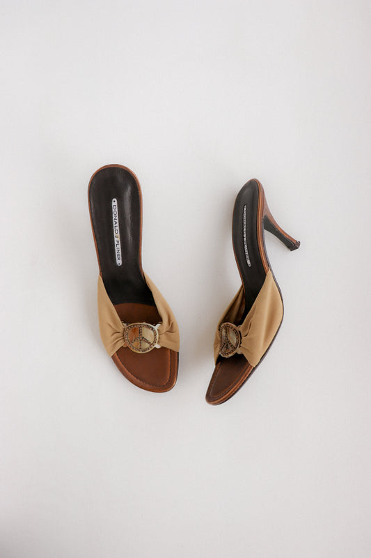 Vintage Donald Pliner Peace Mules US 9.5