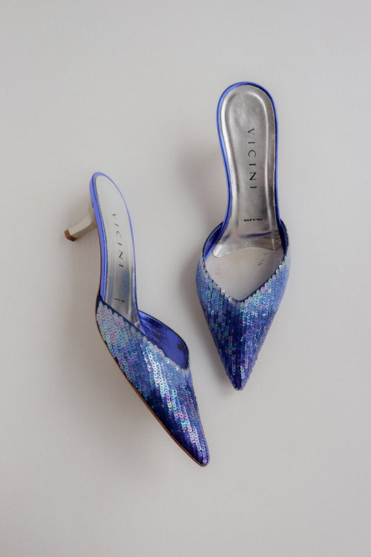 Vintage Vicini Mermaid Mules 39